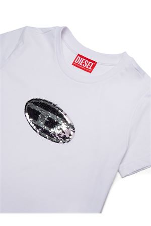 tshirt in cotone bianco DIESEL KIDS | J02371KYAUNK100